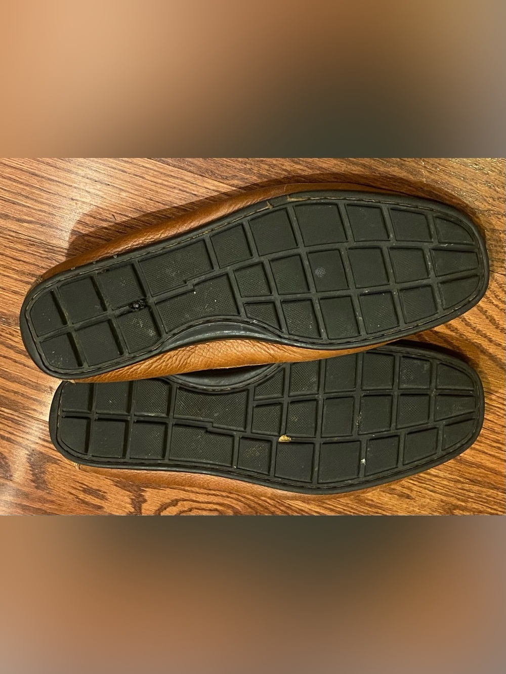 1901 Men’s Brown Pebbled Leather Loafers Sz 8.5 Rubber Sole Made In Brazil - Picture 7 of 7